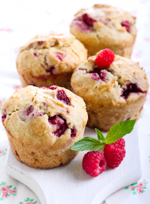 Vegan, Paleo Raspberry Chocolate Muffins