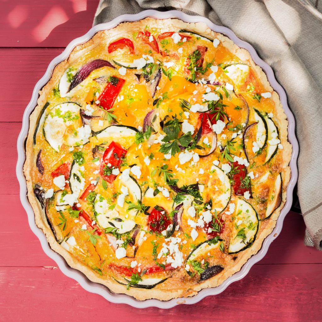 Paleo Red Pepper & Courgette Quiche - Christine Bailey
