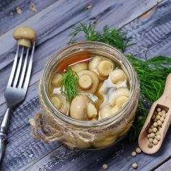 pickled mushrooms in jar (1)