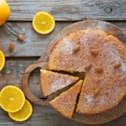orange almond cake on board (1)
