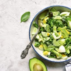 green detox salad with egg (1)